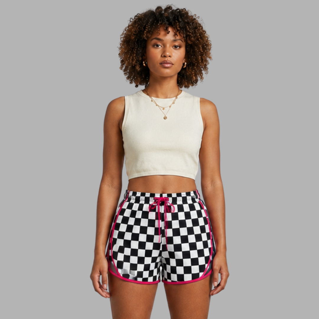 Printed Drawstring Casual Shorts