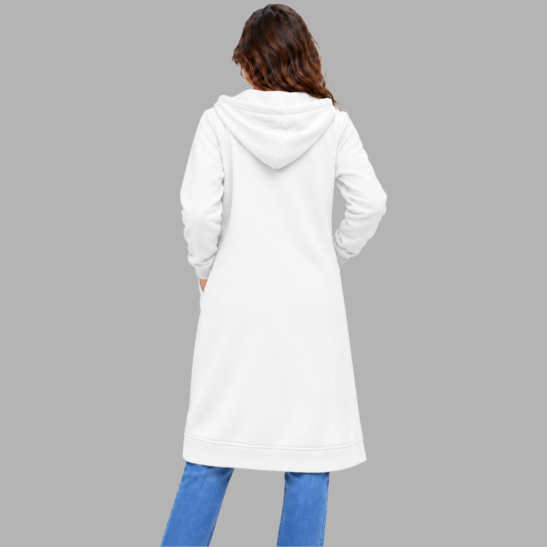Relaxed Longline Zip Hoodie