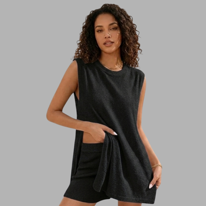EaseKnit Sleeveless Lounge Set