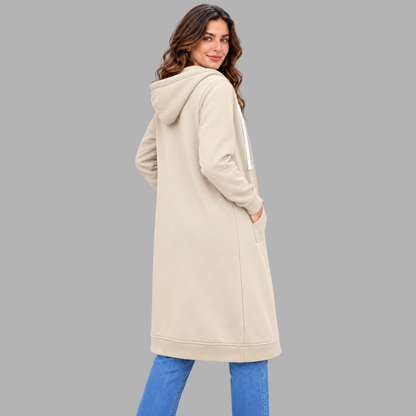 Relaxed Longline Zip Hoodie