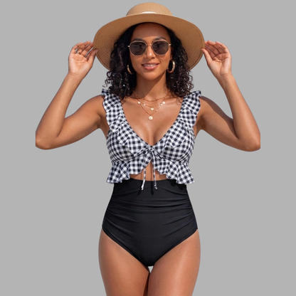 RuffleLift V-Neck One-Piece Swimsuit