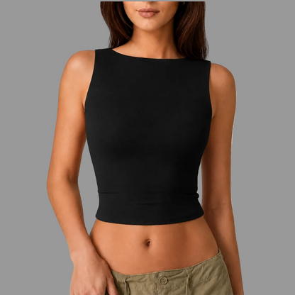 Y2K Open-Back Slim Tank Top