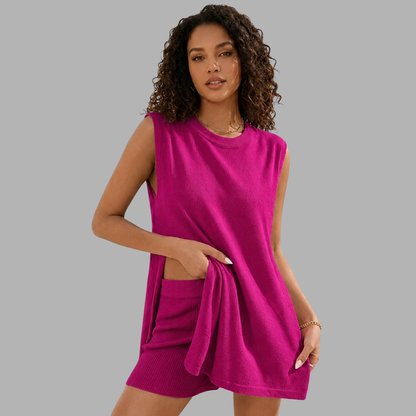 EaseKnit Sleeveless Lounge Set