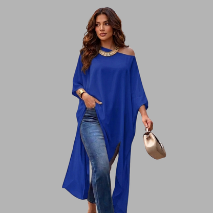 AsymChic Off-Shoulder Blouse