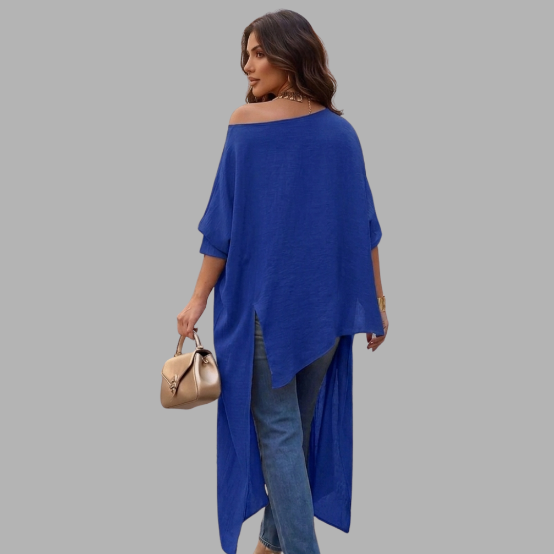 AsymChic Off-Shoulder Blouse