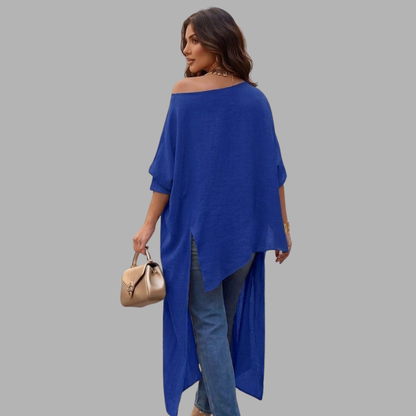 AsymChic Off-Shoulder Blouse