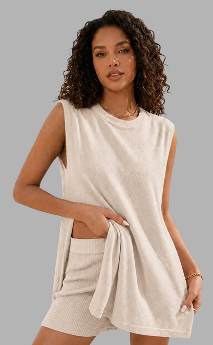 EaseKnit Sleeveless Lounge Set