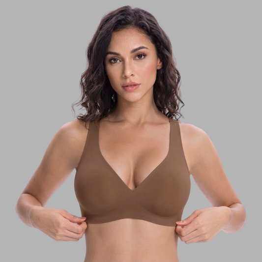 Seamless Deep V Push-Up Wireless Bra