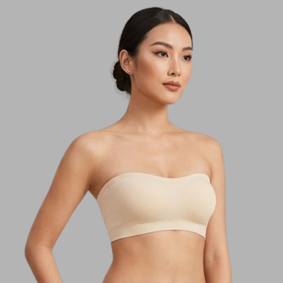 Seamless Strapless Push-Up Bandeau Bra