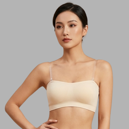 Seamless Strapless Push-Up Bandeau Bra