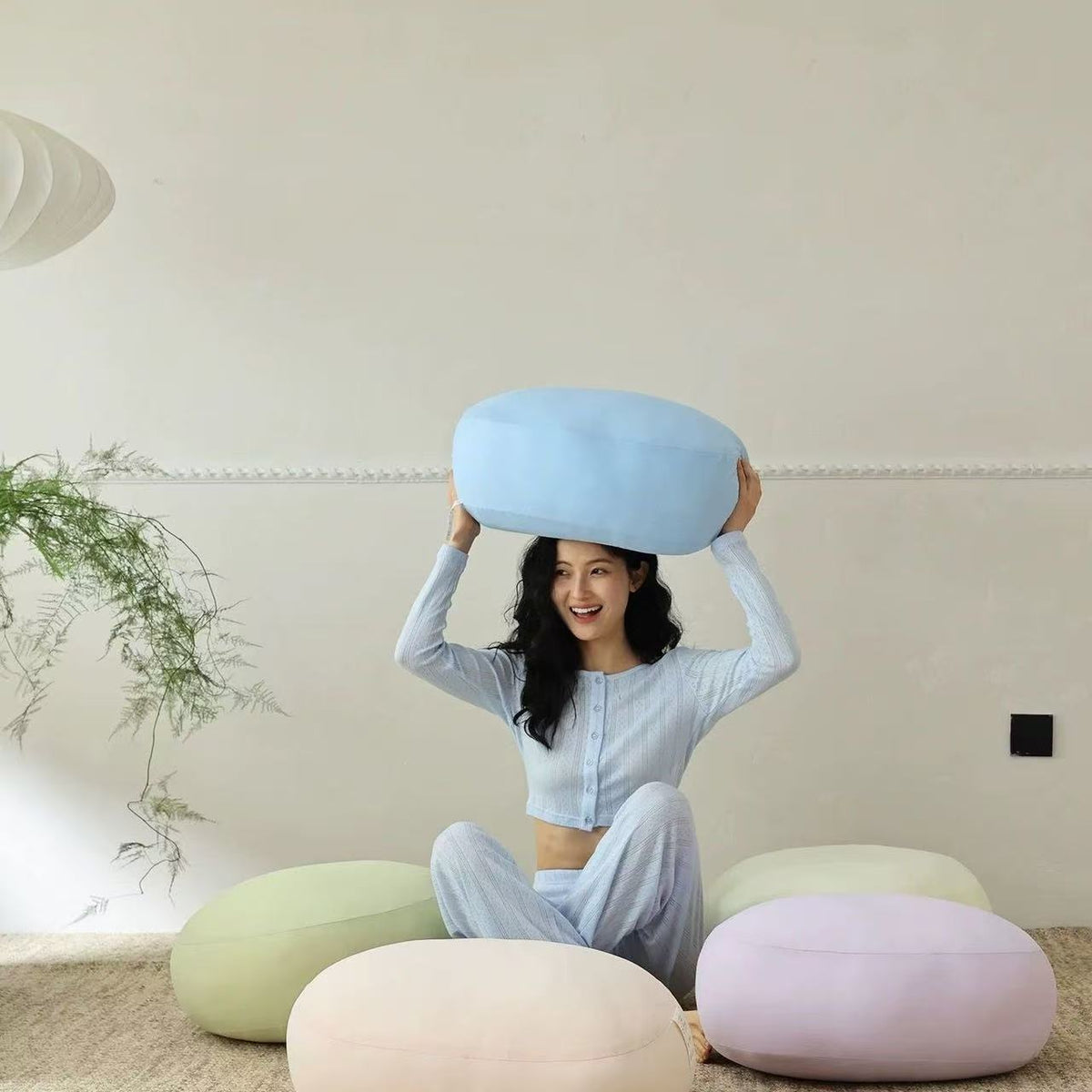 PuffCloud Ice-Silk Ball Pillow detail 2
