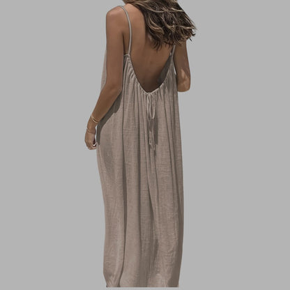 Elegant Relaxed Waist Maxi Dress