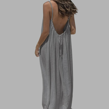 Elegant Relaxed Waist Maxi Dress