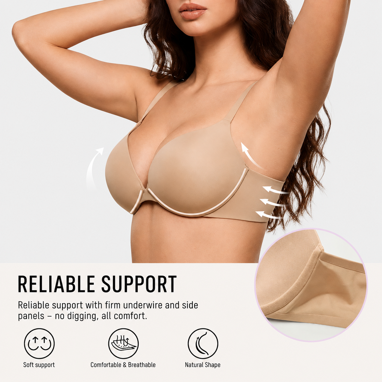 LiftEnhance Glossy Push-Up Bra