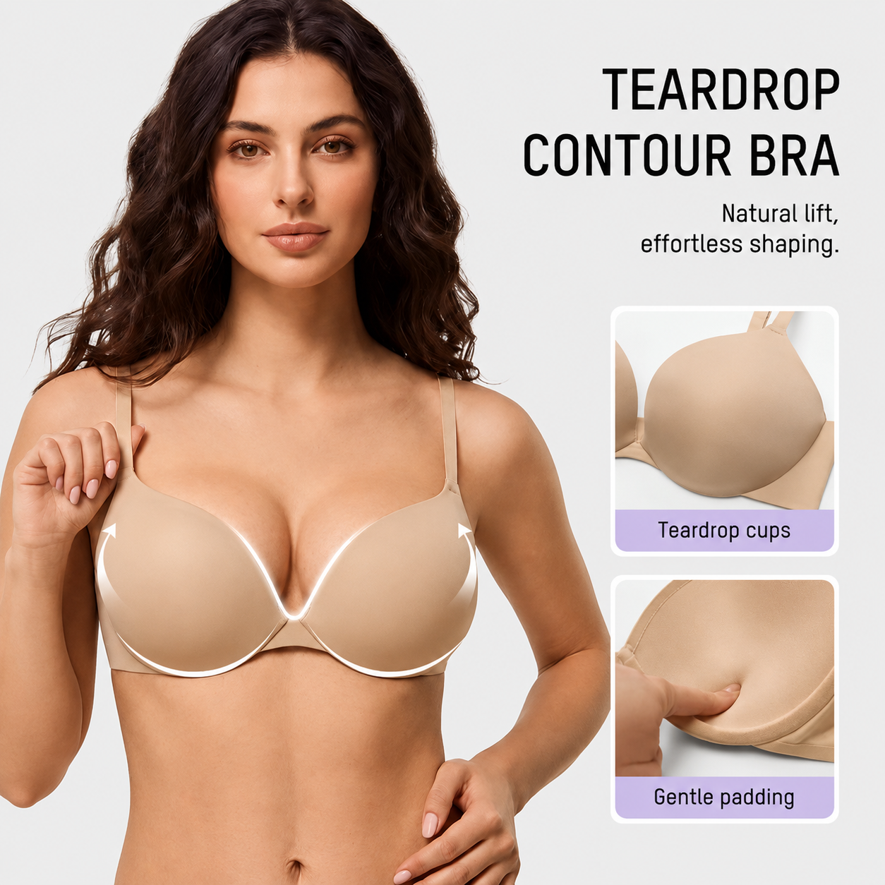 LiftEnhance Glossy Push-Up Bra
