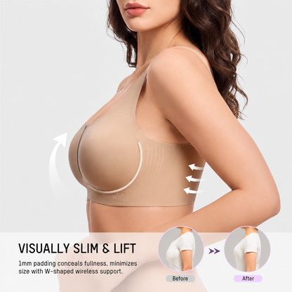 Square-Neck Seamless Support Bra