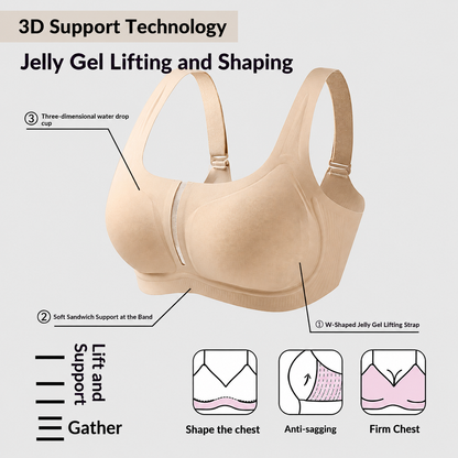 Square-Neck Seamless Support Bra