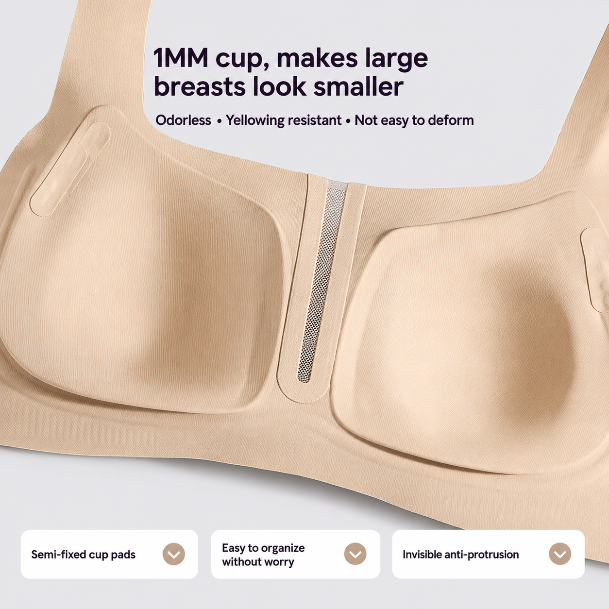 Square-Neck Seamless Support Bra