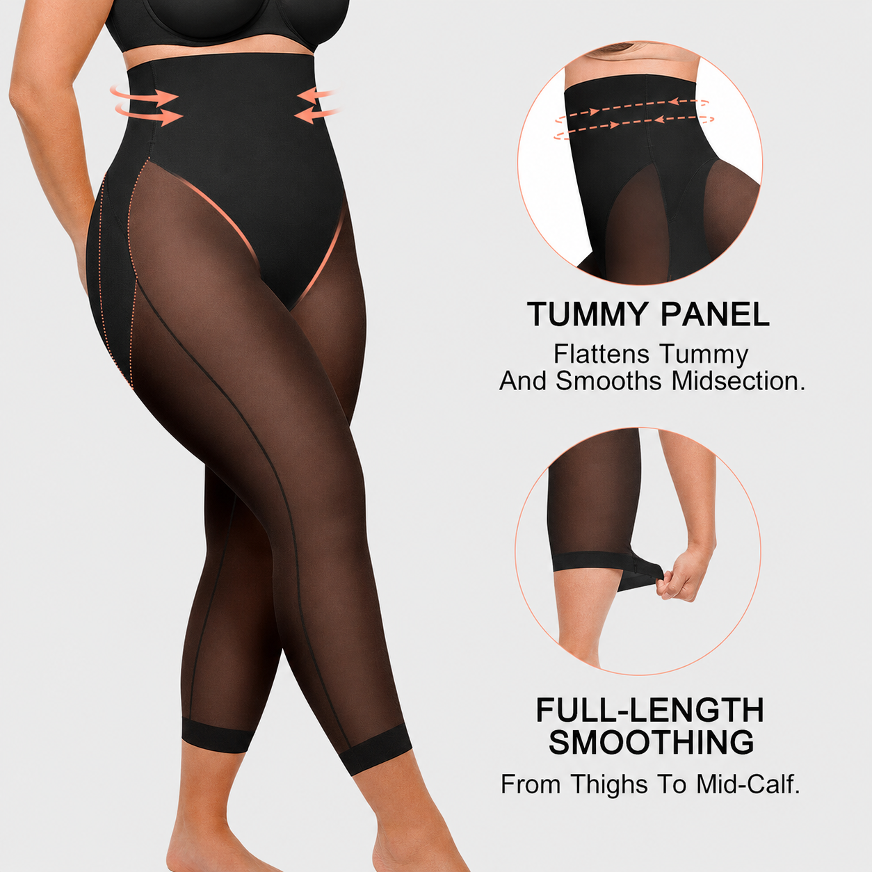 Mesh Sculpt Butt-Lifting Capri Leggings
