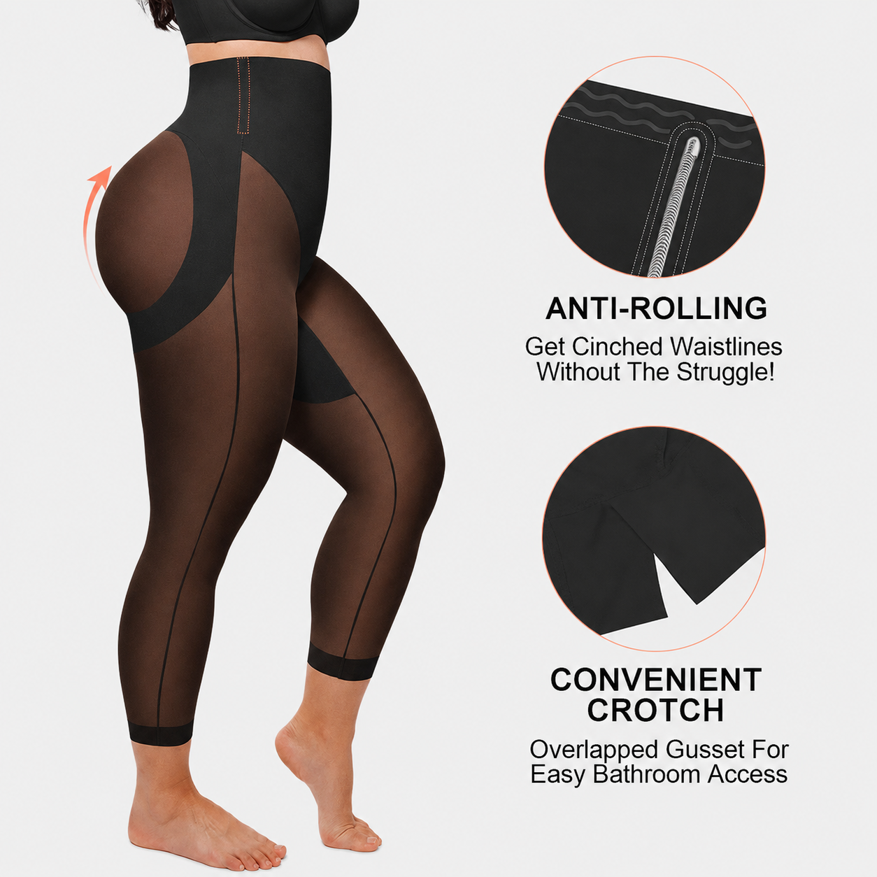 Mesh Sculpt Butt-Lifting Capri Leggings