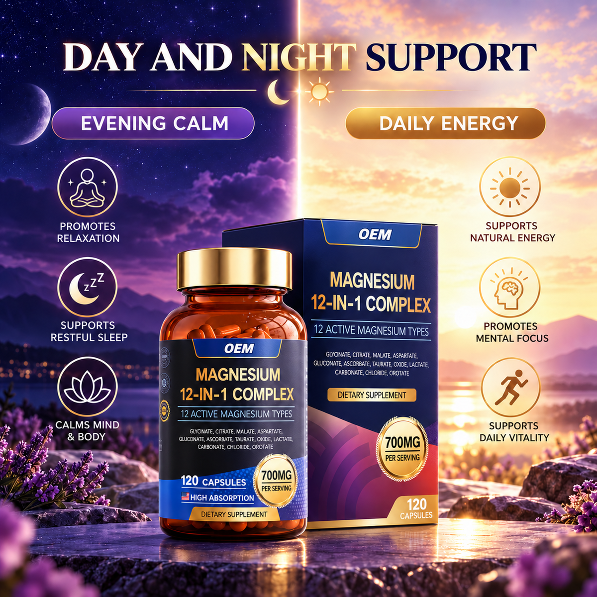 Advanced 12-in-1 Magnesium Complex Capsules