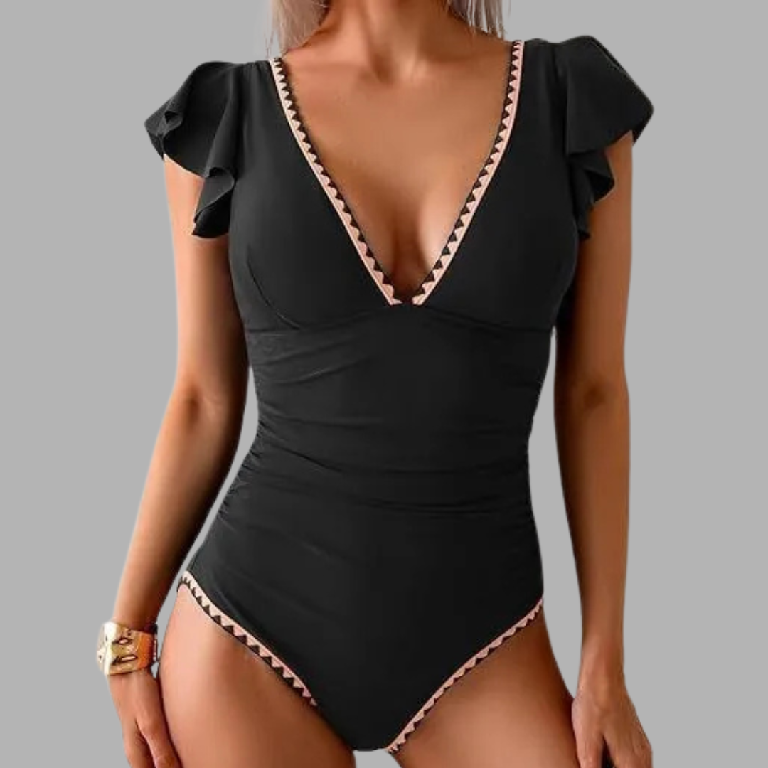 BloomSculpt V-Neck Swimsuit