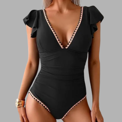 BloomSculpt V-Neck Swimsuit