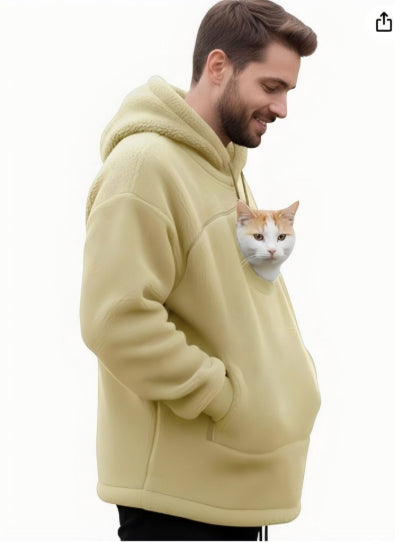 PawPouch Fleece Pet Carrier Hoodie detail 1