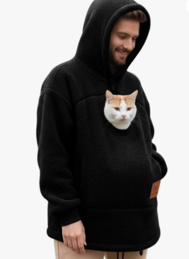 PawPouch Fleece Pet Carrier Hoodie detail 3