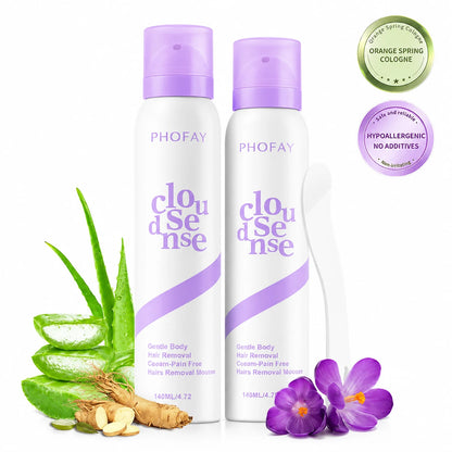 CloudSense Hair Removal Foam Spray — 2 Bottles bundle