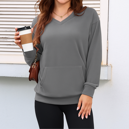 Cozy V Neck Sweatshirt