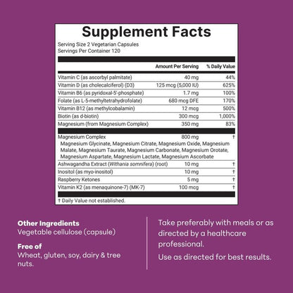 mg supplement facts