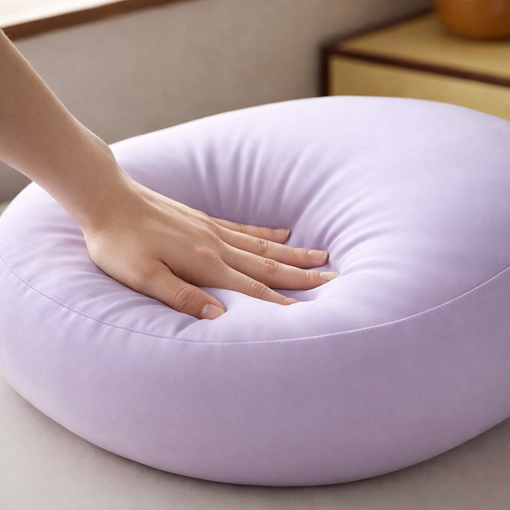PuffCloud Ice-Silk Ball Pillow detail